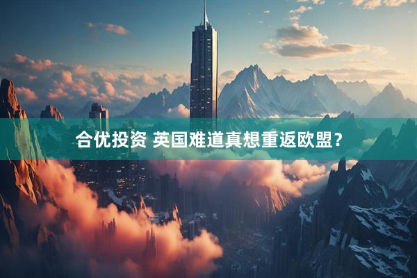 合优投资 英国难道真想重返欧盟？