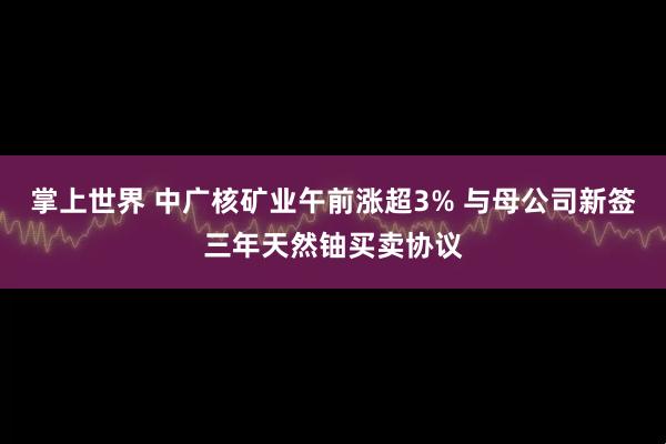 掌上世界 中广核矿业午前涨超3% 与母公司新签三年天然铀买卖协议
