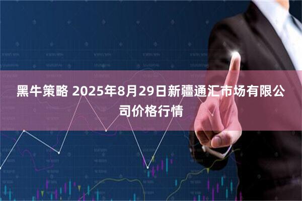 黑牛策略 2025年8月29日新疆通汇市场有限公司价格行情